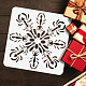 FINGERINSPIRE 2 PCS Layered Snowflakes Stencil for Painting 30x30cm Reusable Snowflakes Pattern Drawing Template Christmas Theme Stencil for DIY Painting Drawing Crafts Home Decor DIY-WH0394-0087-3