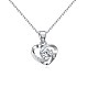 925 подвесные стерлингового серебра ожерелья NJEW-BB50406-E-4