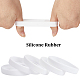 GORGECRAFT 30Pcs Solid Color Silicone Bracelets Wristbands White Bracelets Basketball Waterproof Lightweight Elastic Sports Band Bracelet for Football Gym Sport Party BJEW-WH0016-32C-6