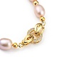 Natürliche kultivierte Süßwasserperlen Perlen Armbänder BJEW-JB05436-2