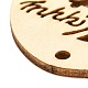 DIYの卵の形手作りのくり抜かれた落書きの木  イースターテーマのペンダントデコレーション  言葉  8x6x0.2cm  穴：3.2mm  10個/セット WOOD-G007-01A-4