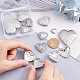 SUNNYCLUE 1 Box 12Pcs 6 Style Stainless Steel Photo Frame Charm Diffuser Locket Pendants Silver Heart Locket Photo Frame pendants for jewellery Making Charms Bracelet Necklace Earring DIY Craft Supply STAS-SC0003-77-3