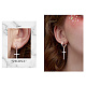 Boucles d'oreilles créoles en argent sterling plaqué rhodium Shegrace 925 JE840A-5