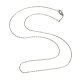Women Stainless Steel Cross Round Link Necklace Making X-NJEW-507L-7-2
