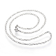 304 Stainless Steel Figaro Chain Necklaces STAS-K168-02P-2