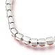 Réglable 304 bracelets coulissants en acier inoxydable strass chaînes de strass BJEW-B008-01H-4
