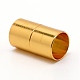 真鍮製マグネットクラスプ  コラム  プラチナ·ゴールデン  20x11mm  10mm内径 KK-TAC0008-03-3
