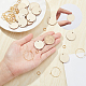 SUNNYCLUE 1 Box Wooden Wine Glass Charms Markers Tags Identification Flat Round Charms Glass Identifiers for Drinks Stem Glasses 20Pcs Wood Pendants 20Pcs Hoops 30Pcs Jump Rings Family Gathering DIY-SC0018-64-3