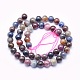 Natural Red Corundum/Ruby and Sapphire Beads Strands G-O166-04-8mm-2