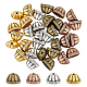 Dicosmétique 32 pièces 4 couleurs cônes de perles en alliage de style tibétain FIND-DC0003-96-1