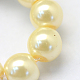 Backen gemalt pearlized Glasperlen runden Perle Stränge HY-Q003-10mm-21-3