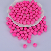Круглые силиконовые фокусные бусины SI-JX0046A-124
