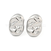 Овальные серьги-гвоздики из нержавеющей стали 304 EJEW-L290-014P