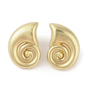 Серьги-гвоздики из латуни в форме улитки для женщин EJEW-Q389-06G