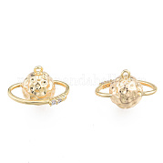 Латунные микропаве прозрачные подвески с фианитом KK-N231-397