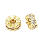 Латунные микропаве прозрачные кубики из циркония KK-L235-04G
