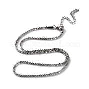 304 collana con catena a maglie a punta in acciaio inossidabile NJEW-D045-06P