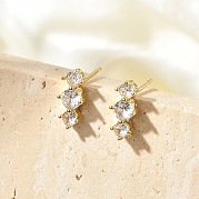 Серьги-гвоздики из циркония EJEW-R016-26G-14