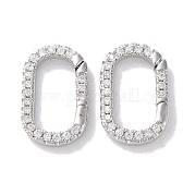 Застежки из латуни с микропаве и цирконием KK-Z039-06C-P