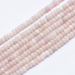 Chapelets de perles en opale rose naturelle, rondelle, 4~4.5x2~3mm, Trou: 1mm, Environ 157~160 pcs/chapelet, 15.7 pouce (40 cm)