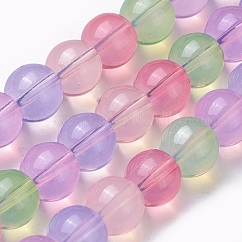 Perlas opalite hebras, redondo, color mezclado, 10mm, agujero: 1.4 mm, aproximamente 38 pcs / cadena, 13.9 pulgada (35.5 cm)