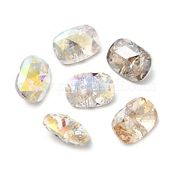 K5 Glass Rhinestone Buttons, Back Plated, Faceted, Heart, Mixed Color,  12x12x6mm, Hole: 1mm
