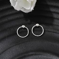 Anello da naso con sfera in ottone e perlina prigioniera&nbsp;AJEW-G075-01S-01