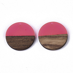 Pendentifs en résine transparente et bois de noyer&nbsp;X-RESI-S358-02B-H49