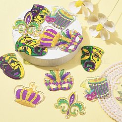12 Stück 6 Stile Karneval Karneval doppelseitiger transparenter Acrylanhänger&nbsp;SACR-CJ0001-67