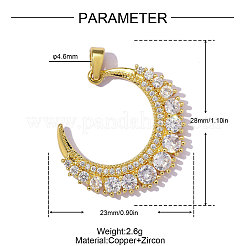 Messing micro pave klare zirkonia anhänger&nbsp;CU-OY001-48G