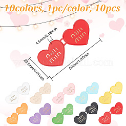 10 stücke 10 farben dopamin farbe serie herz mit wort spray bemalt legierung einstellbare jean button pins&nbsp;FIND-GO0001-45