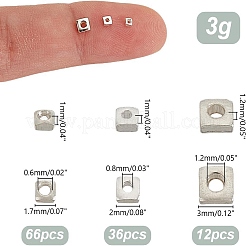 114 Stück 3 Stile 925 Sterlingsilberperlen&nbsp;STER-AR0001-09