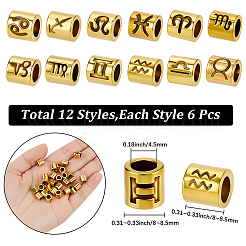 72 Stück 12 Stile tibetischen Stil Zinklegierung europäischen Perlen&nbsp;FIND-SC0022-49AG
