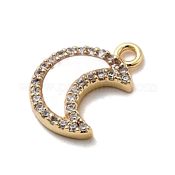 Breloques en laiton avec zircone cubique de micro pave&nbsp;KK-H089-07B-G