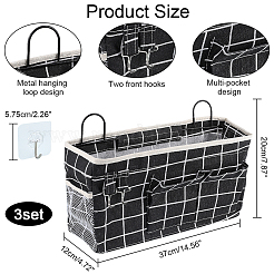 Nachttisch-Caddy aus Polycotton mit Schottenmuster für Studentenwohnheime&nbsp;AJEW-WH0001-81