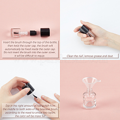 Leere Flasche aus transparentem Glasnagellack&nbsp;MRMJ-BC0002-52