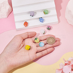 9pcs 9 Farben handgemachte Bunte Malerei-Perlen&nbsp;LAMP-TA0002-64