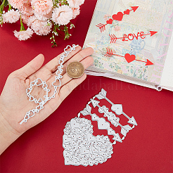 Stanzschablonen-Set aus Kohlenstoffstahl mit Herzmotiv zum Valentinstag&nbsp;DIY-CP0009-55