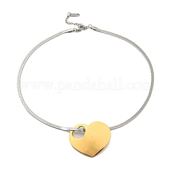 Collane a catena a serpente in acciaio inossidabile 304&nbsp;NJEW-P311-02B-P