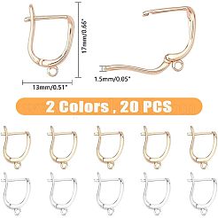 Risultati di orecchini a cerchio in ottone con chiusura a scatto&nbsp;KK-FH0001-14