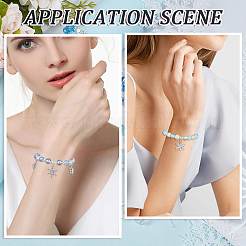 DIY-Sets zum Basteln von Bettelarmbändern mit Schneeflockenmotiv&nbsp;DIY-SC0032-02