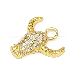 Pendentifs avec zircon cubiques à micro-pavés en laiton&nbsp;KK-M322-26G