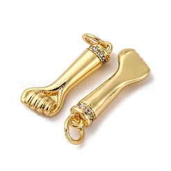Pendentifs avec zircon cubiques à micro-pavés en laiton&nbsp;KK-P308-44G