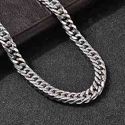 8 mm dicke kubanische Gliederkette aus 304 Edelstahl für Männer&nbsp;NJEW-B134-03A-P