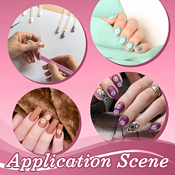 6 Stück 6 Stile PP-Kunststoff-Nailart-Siegelstempel-Stift-Sets&nbsp;MRMJ-WH0075-131B