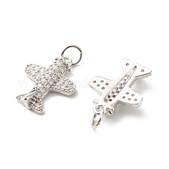 Pendentifs en zircone cubique transparente en laiton micro-pavé écologique&nbsp;KK-G405-13P-RS