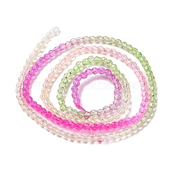 Brins de perles de verre de couleur dégradé transparent&nbsp;GLAA-G101-2mm-09