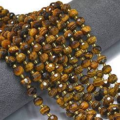 Chapelets de perles d'œil de tigre naturel&nbsp;G-K389-E65-01