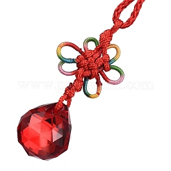 Ornamenti pendenti a forma di palla rotonda in vetro&nbsp;LS-HJEW-Z006-01F