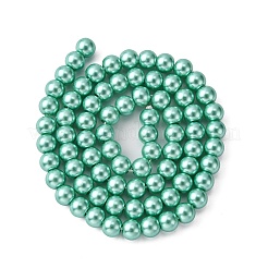 Fili di perle di vetro tinto ecologico&nbsp;X-HY-A008-6mm-RB-M